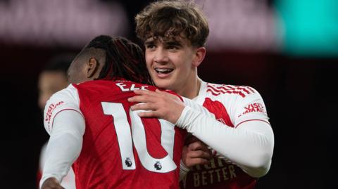 Max Dowman celebrates