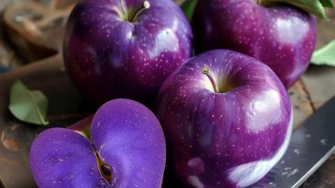 Apples which appear to be purple