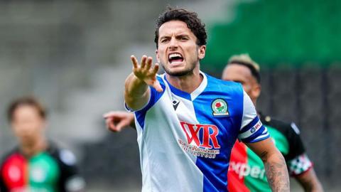 Lewis Travis in action for Blackburn
