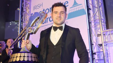 Michael Dunlop with The Joey Dunlop Trophy