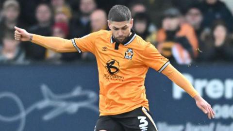 Stockport County player Danny Andrew, pictured in action for Cambridge United last season