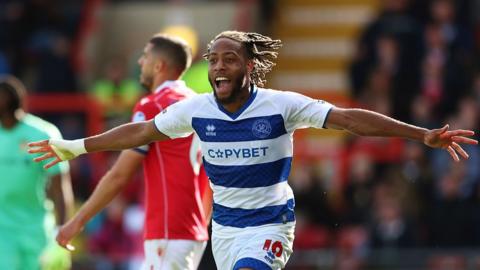 QPR's Rumarn Burrell celebrates