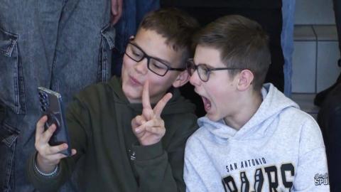 boys taking a selfie