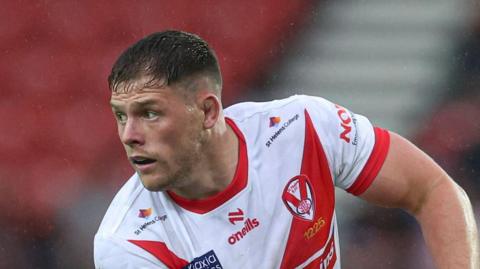 Morgan Knowles in action for St Helens against Salford