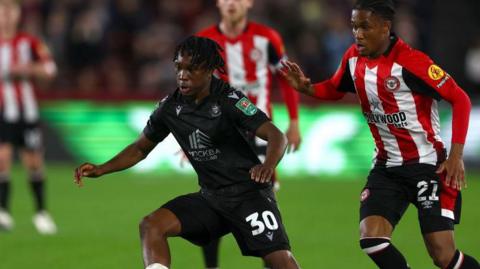 Sean Fusire in action for Sheffield Wednesday against Brentford