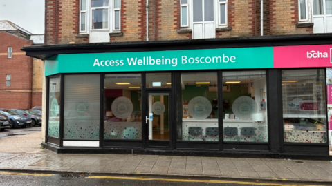 Access Wellbeing Boscombe shop front. 