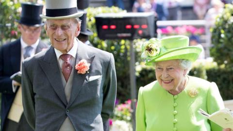 The Queen and Prince Philip at Ascot on Tuesday