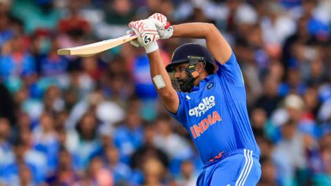 Rohit Sharma batting for India
