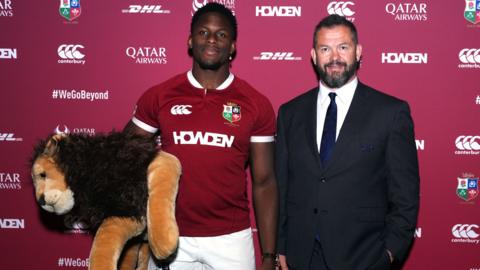 Maro Itoje and Andy Farrell