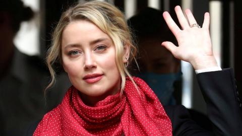 Amber Heard arrives at the High Court in London, July 2020