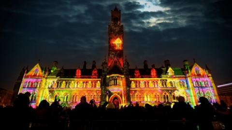 City Hall lit up for BD is Lit festival