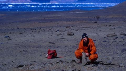 A man on a beach