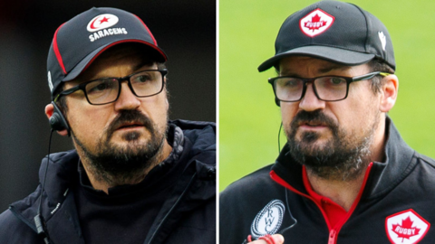 Kevin Rouet in Saracens and Canada kit