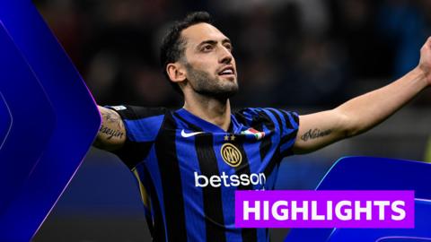 Watch highlights of Arsenal's 1-0 defeat to Inter Milan in the Champions League