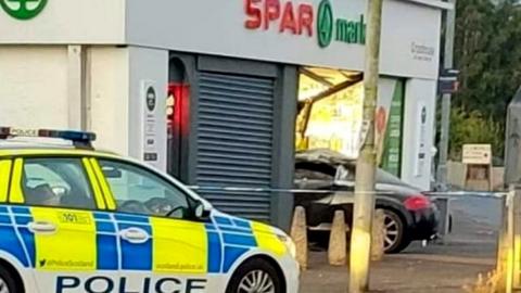 Car crashed into Spar shop in Crosshouse