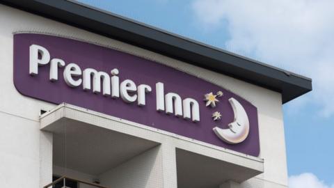 Premier Inn hotel sign