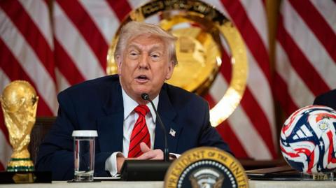President Trump speaking at the first meeting of the 2026 World Cup taskforce 