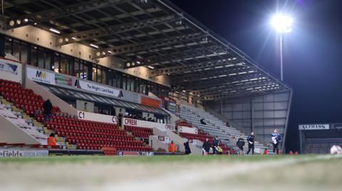 A general view of the Mazuma Mobile Stadium in Morecambe.