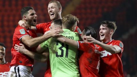 Charlton players celebrate