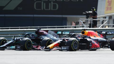 Lewis Hamilton and Max Verstappen