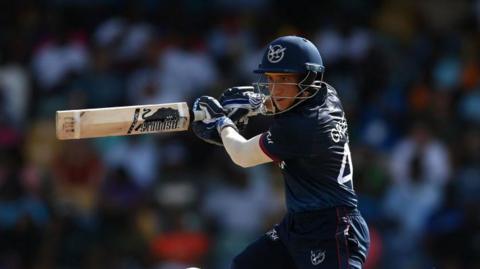 Namibia's Zane Green batting