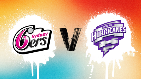 Sydney Sixers v Hobart Hurricanes badge graphic