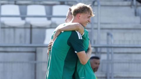 Tom Atcheson celebrates