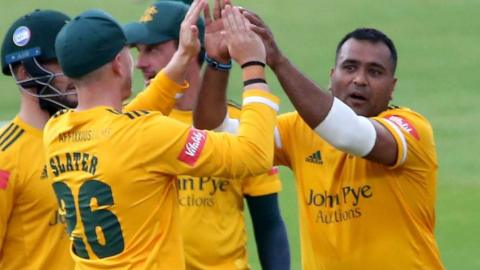 Samit Patel celebrates