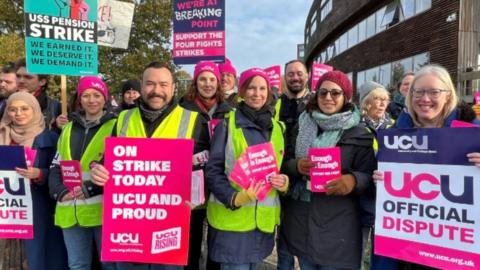 University of Essex staff on strike