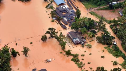 Flooding at Kaluthara, 80km from Colombo