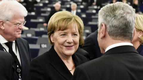 Angela Merkel at the European Parliament#