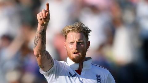 England captain Ben Stokes celebrates taking a wicket