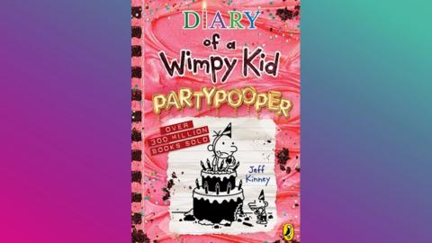 Diary of a Wimpy Kid Partypooper book cover by Jeff Kinney