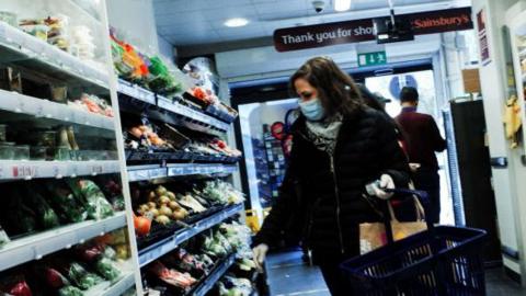 Shopper at Sainsbury's