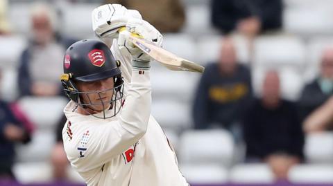 Tom Westley in batting action for Essex against Nottinghamshire at The Cloud County Ground 