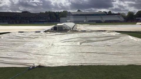 The covers remained on amid high winds 