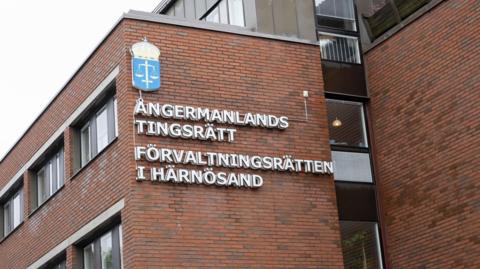 The Angermanland District Court building in Harnosand, Sweden.