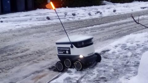 Robot in the snow