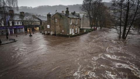 Flooding in Hebden Bridge on Boxing Day 2015