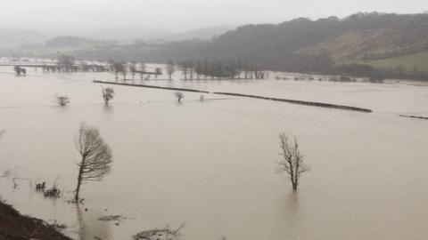 Flooding in the Dyfi valley
