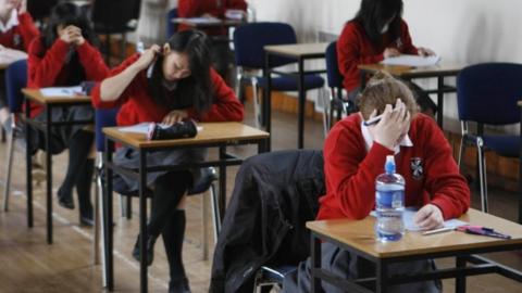 Pupils taking exams