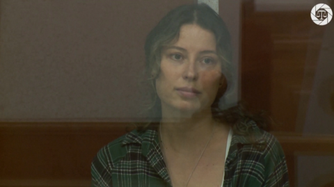 Ksenia Karelina in court on 20 June