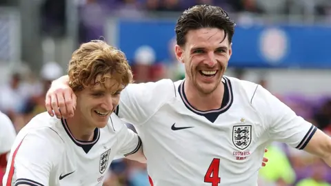 Anthony Gordon and Declan Rice
