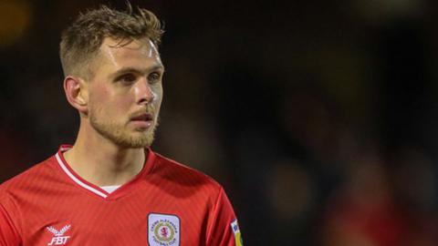 Charlie Colkett in action for Crewe