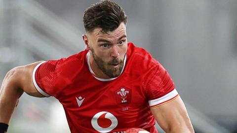 Johnny Williams carries the ball for Wales against Japan