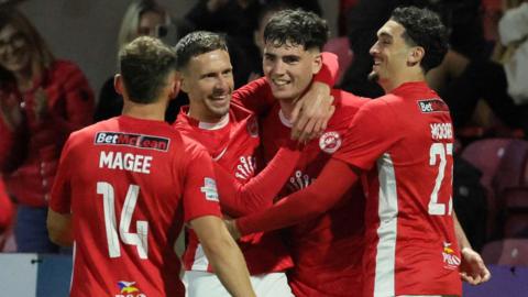 Tiernan O'Connor celebrates goal