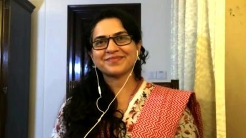 Shaina Chudasama Munot, spokesperson for the ruling Bharatiya Janata Party (BJP)