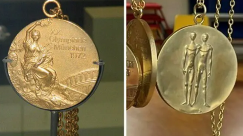 Two gold medals from the 1972 Munich Olympics