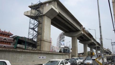 Under construction is the Kochi overhead metro line in Kochi, Kerala,India. Kochi (also known as Cochin), is a major port city on the south west coast of India