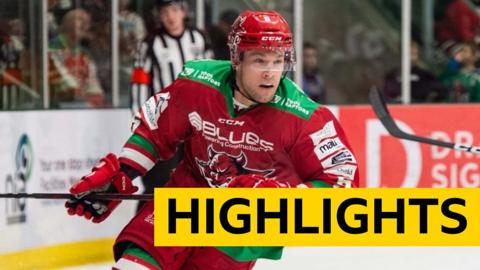 Ben Davies in action for Cardiff Devils against Dundee Stars in his 800th EIHL game.